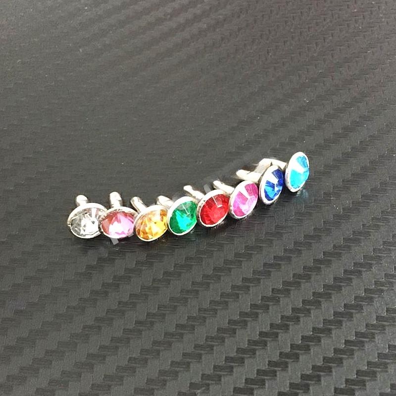 8 Colors 240Pcs Punk Diamond Spikes Rivets/Rhinestone Studs Decor Rivets for Leather/Belt/Handbag Double-sided Rivet DIY +Tools
