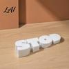 Decorative Office Desk Decor 3D Printed Door Stopper for Bottom of Door STOP Letter Non-Slip Stop Heavy Duty Floor Holder Wedge Home Office Doorstop