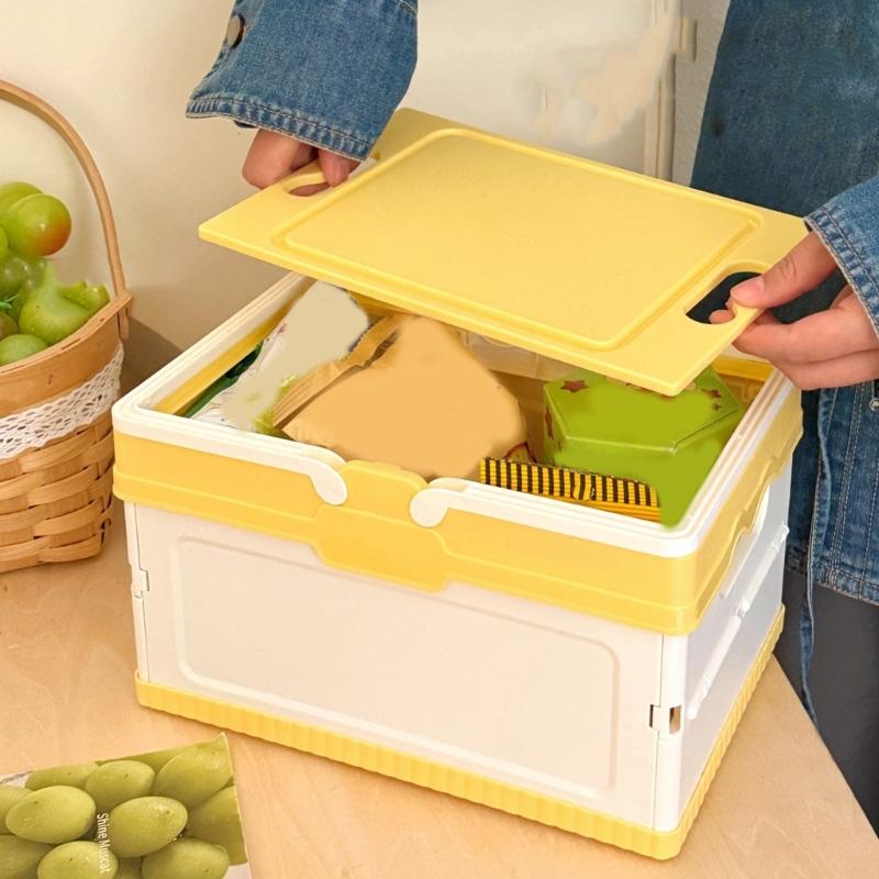Waterproof Folding Container with Lid for Camping Home Use Outdoor Gear Storage Organiser for Small Spaces