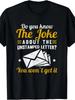 Funny Mail Carrier Joke T-Shirt - Postal Worker Humor with Unstamped Letter Desi