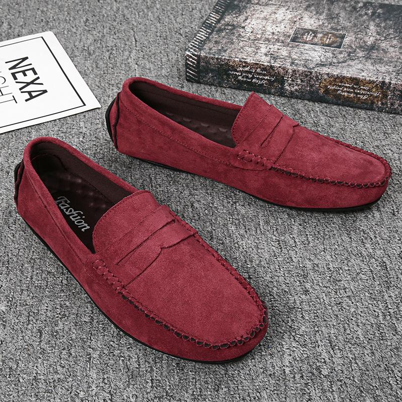 Fashion Winter Men Loafers Soft Suede Plush Warm Mens Casual Shoes Moccasins Slip On Flats Man Business Shoes Fashion Male Driving Shoes