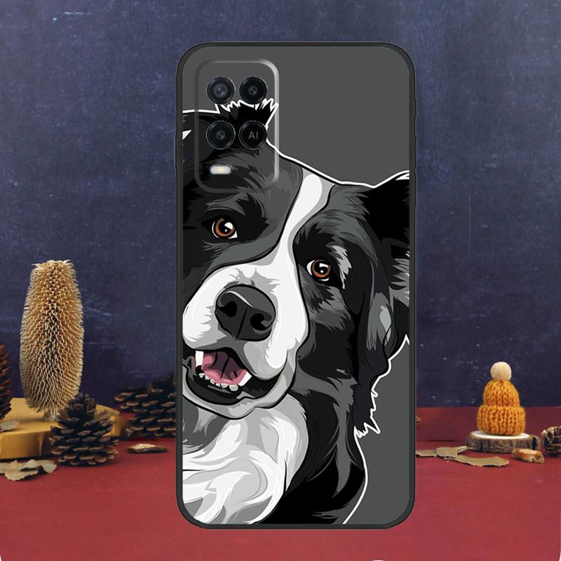 Border Collie Dog Case For Oppo A5 Pro A6 A15 A18 A38 A58 A78 A98 A54 A74 A94 A17 A57 A80 A60 A40 A16 A76 A96