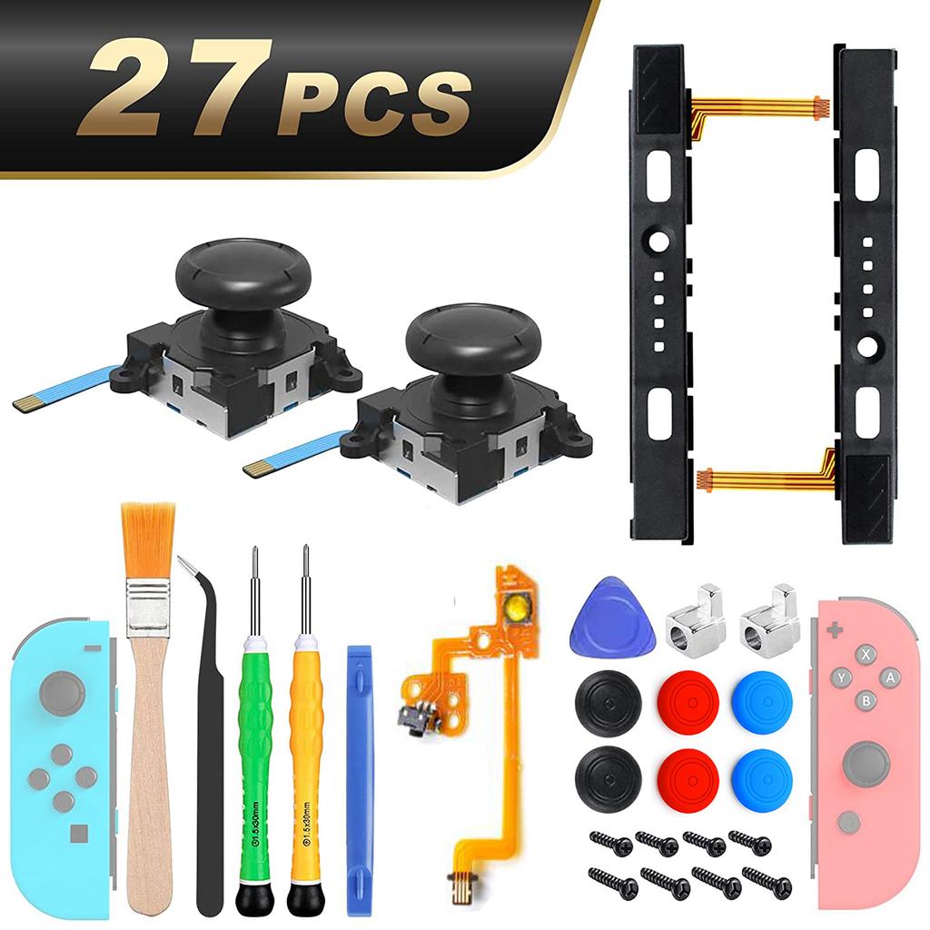 25In1 For Nintend Switch 3D Analog Joycon Joystick Thumb Stick Sensor Replacement Accessories Kit for Joy Con Controller Housing