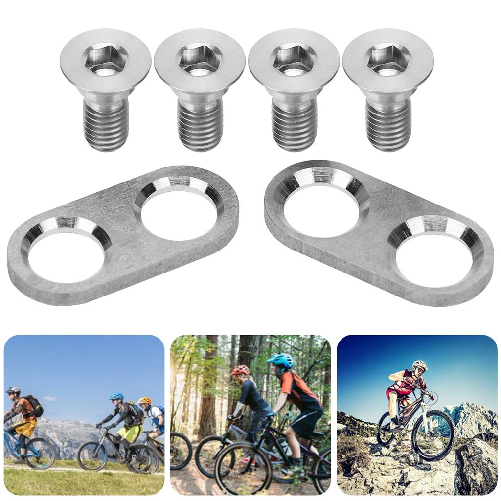Mountain Bike Pedal Cleats Mounting Screws and Washers Titanium Alloy Cycling Accessory