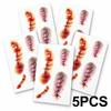 1/11pc 1D Fake Scar Tattoos Sticker Halloween Scab Bloody Makeup  Body Face Realistic Wound Scary Sticker Prank Props Party Deco