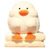 Cute Soft Cute Duck Three-In-One Hand Warmer Throw Pillow Air Conditioner Blanket Plush Toy Little White Duck Doll Children'S Cloth Doll