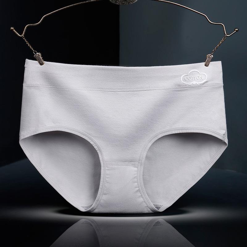 Breathable and Fashionable Cotton Women's Underwear Medium Waist Comfortable Underwear Women's Printed Elastic Triangular Underwear