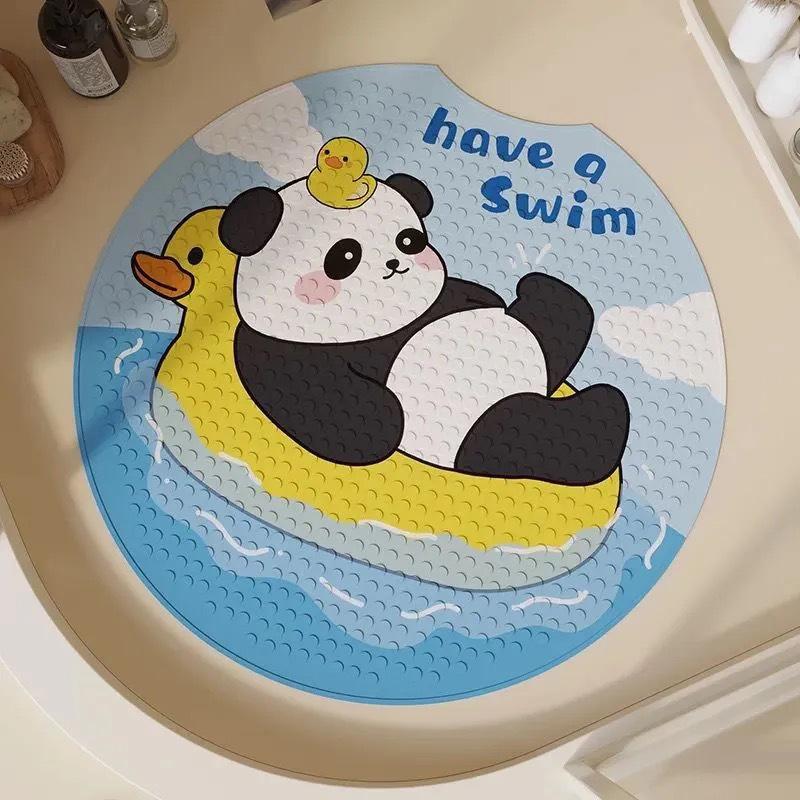 Tappetino da Bagno Antiscivolo a Cartoni Animati per Bambini - Tappetino per Piedi Antiscivolo con Ventose