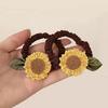 2Pcs Elastic Sunflower Hair Tie Fashion Hair Accesories Unique Hair Clip For Adding Style To Everyday And Special Event