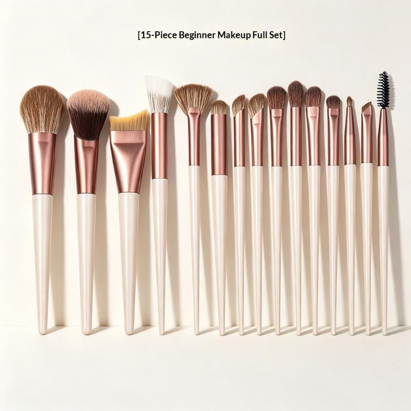 12/15Pcs Makeup Brush Set Foundation Concealer Powder Eyeshadow Blush Brush Women Cosmetic Soft Beauty Tool For Face