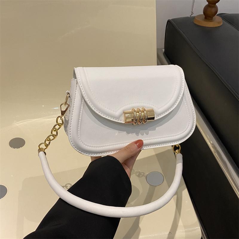 

Универсальная простая сумка-шнурок в иностранном стиле, женская сумка, зимняя новая сумка-цепочка на плечо, сумка через подмышку 2024 года белый