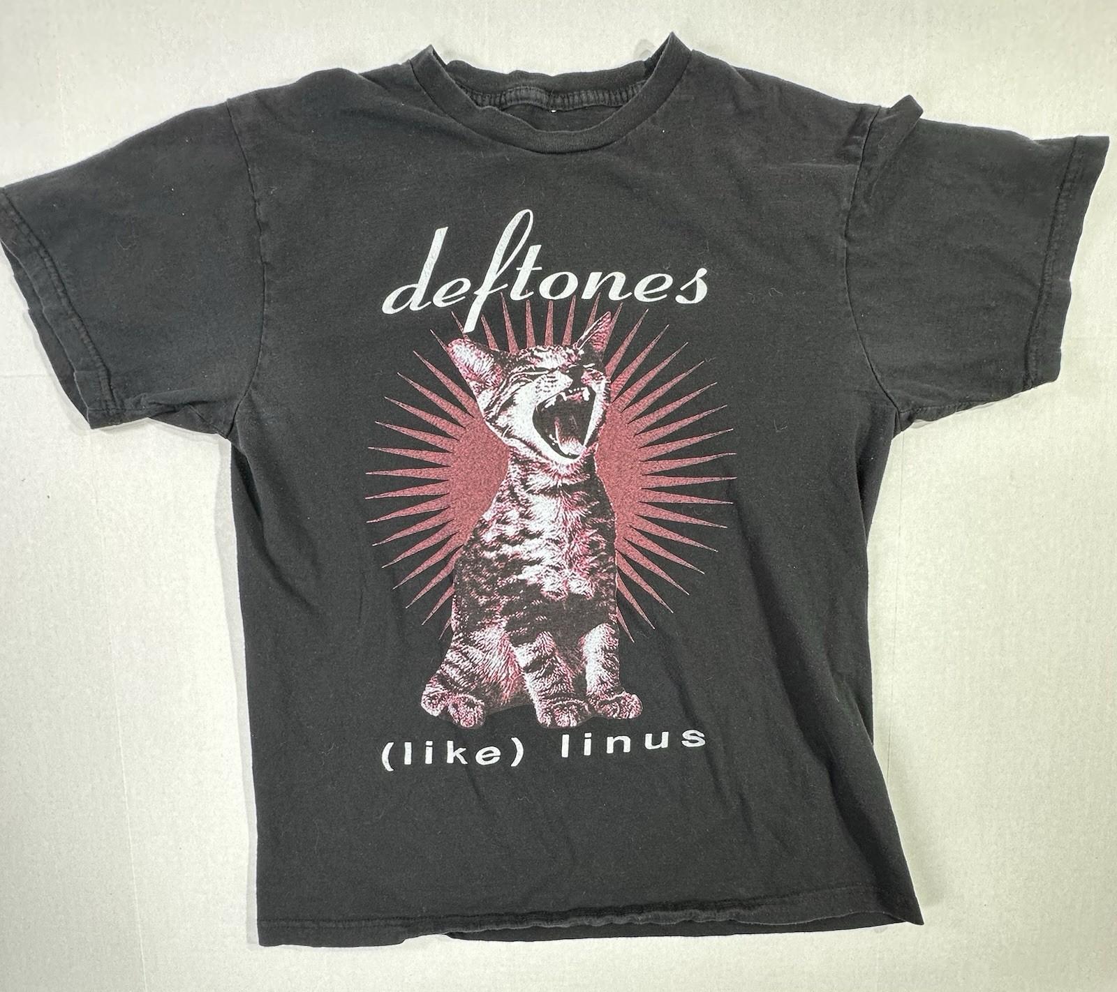 Deftones (Like) Linus Band Black XL Graphic Tee Cat Design Rock Metal Unisex T-Shirt XL