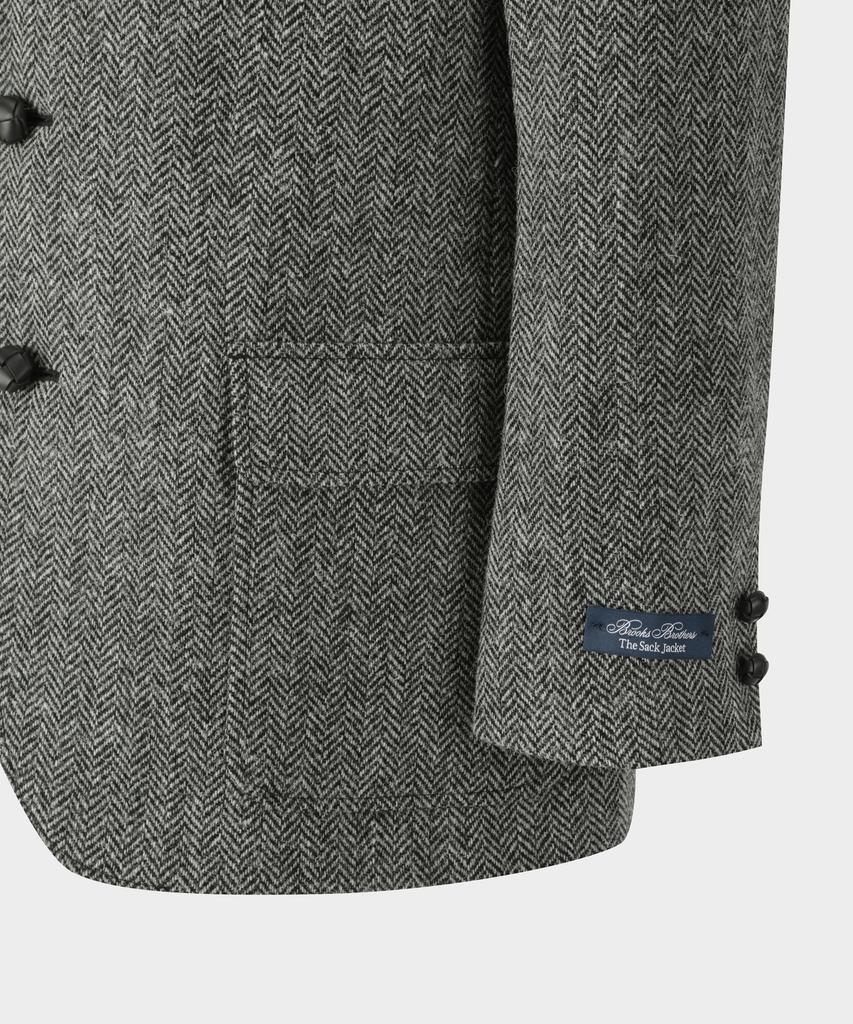 BROOKS BROTHERS Harris Tweed Sack Jacket (Grey) (Bbjsmmg401)