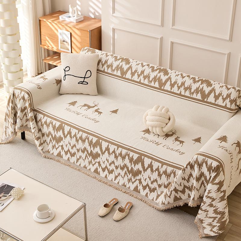 Modern Chenille Sofa Cover One Piece Full Coverage Cushion Protector Blanket 180*130cm (single seat without armrests)