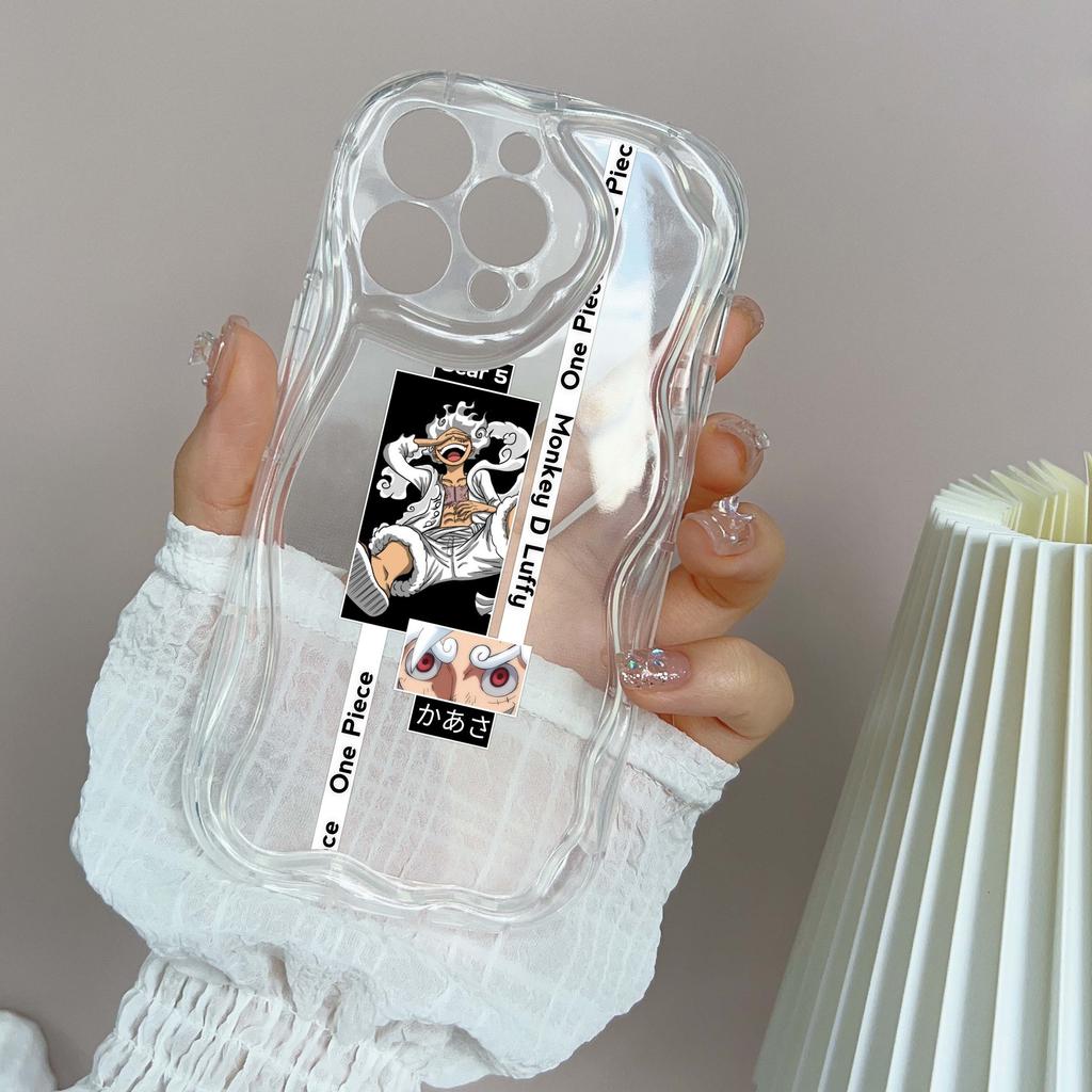 LZ28 One Piece Luffy Gear 5 Klare, weiche Wave-Telefonhüllen für iPhone 15 13 Pro Max 12 Mini 14 8 Plus XS Max XR 6 Schutzrückseite
