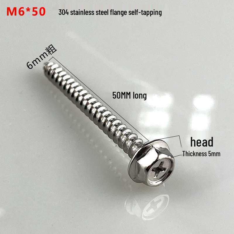 Hex Flange Phillips Self-Tapping Screw with Washer for Wood and Cabinet Installation