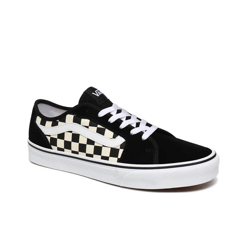 Vans Tênis de Skate Cano Baixo Filmore Decon Xadrez Unissex Preto Branco VN0A3WKZ5GX