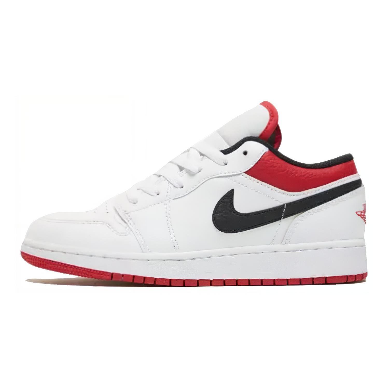 Jordan Kids Air Jordan 1 Low  White/Gym Red  Sneakers 553560-118 35.5
