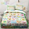 Educational Alphabet Bedding Set Single Twin Full Queen King Size Bed Set Adult Kid Bedroom Bedding Gift