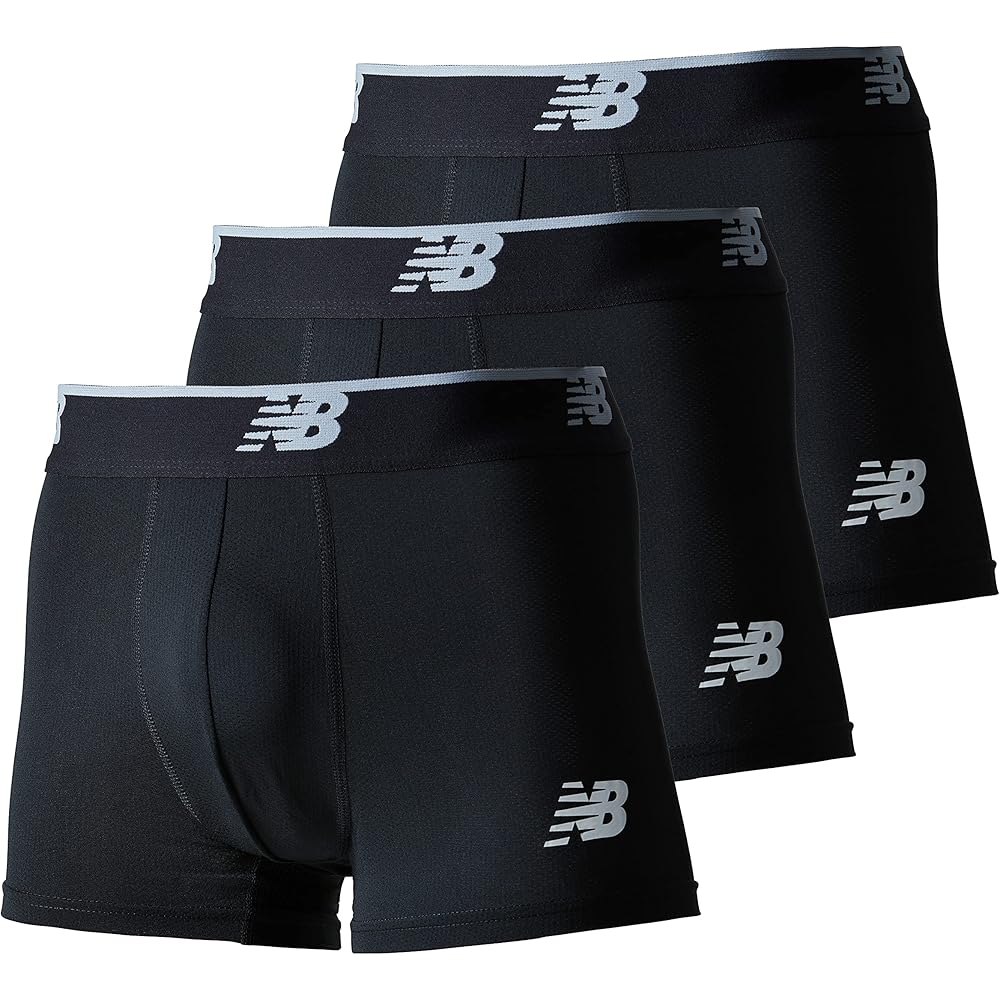 New Balance Men's 3-Inch Mesh Boxer Briefs 3-Pack Quick Dry Underwear