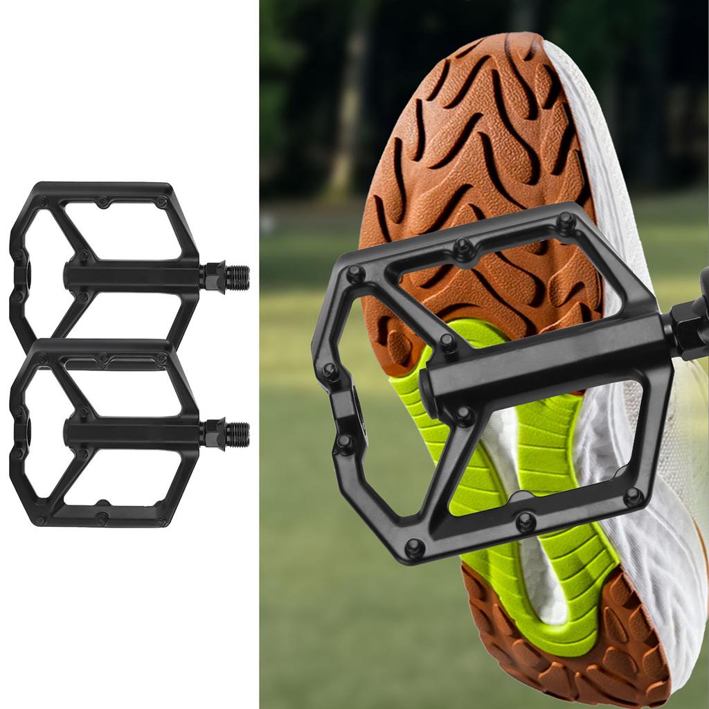 Aluminum Alloy Mountain Bicycles Pedals 2 Seal Bearings Nonslip Bicycles Pedals Wide Flat Cycling Pedals Enduring