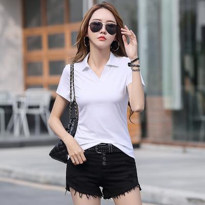 2025 Nieuwe Mode Dames Basic Effen Kleur Korte Mouw POLO Shirts Zomer Gebreide Tops Dagelijks Casual Joker T-shirt