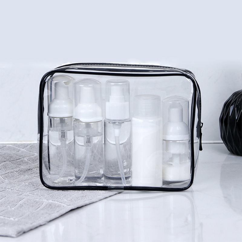 Transparent Waterproof Wash Bag Makeup Storage Bag Carrying Out Large Capacity Travel Cosmetics Transparent Storage Bag Containers