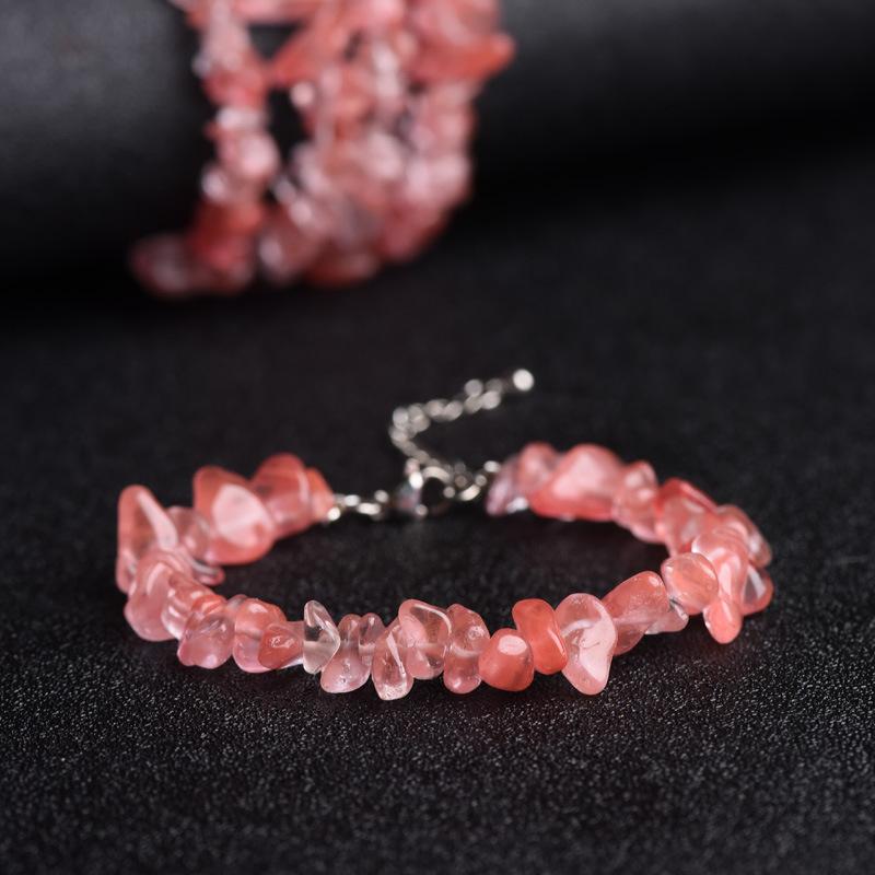 Natural Crystal Bracelet, Adjustable Original Stone and Gravel Bracelet, Irregular Gravel Bracelet, Fresh Style, Fashionable Casual Bracelet, Jewelry
