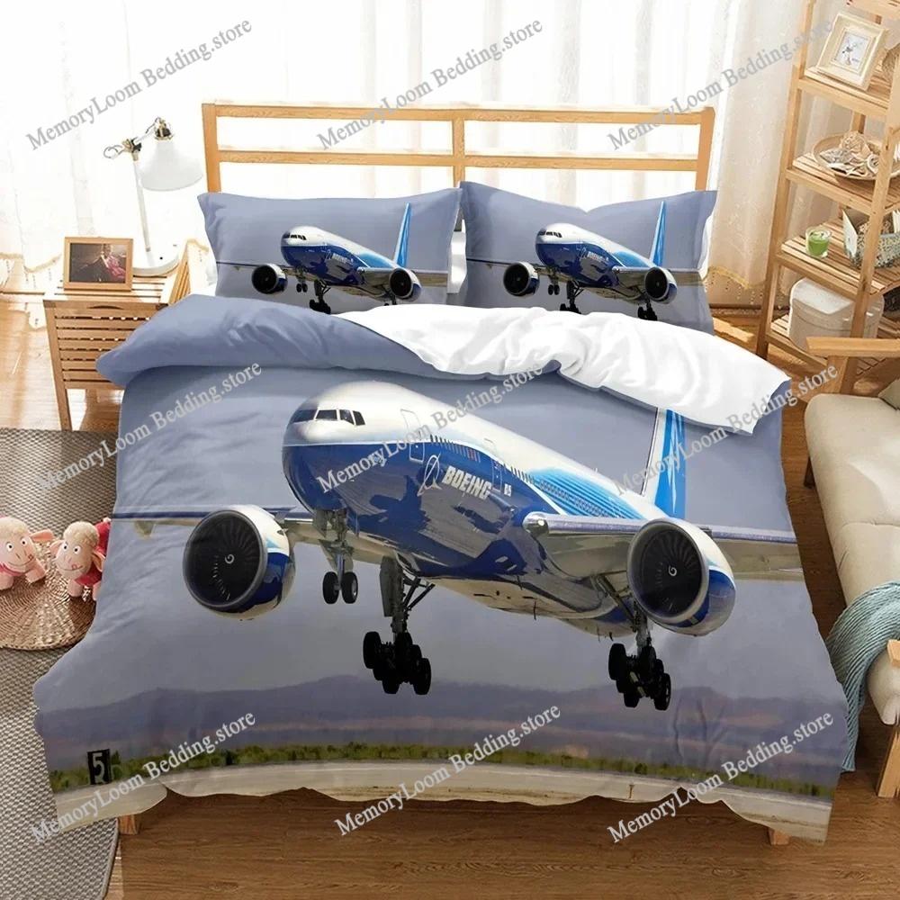 Aircraft Duvet Cover Set Comforter Bedding Set 3D Printing Luxury Kids Boys Quilt Cover Queen King Decor Home Textile