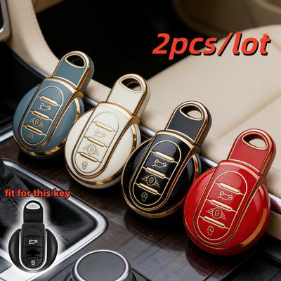 2Pcs Car Key Case Covers For Bmw Mini Cooper S One Jcw F54 F55 F56 F57 F60 Clubman Countryman