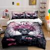 Skull Adorned with Flowers. Bedding Sets Duvet Cover Sets Duvet Covers Pillowcases(1 * Duvet Cover 2 * Pillowcases Without Duvet Insert)