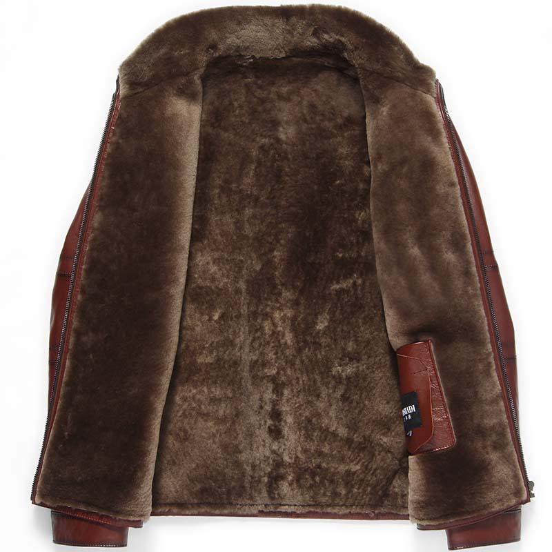 Winter New Leather Jacket Men's Short Leather Jacket Lapel Thickened Casual Jacket