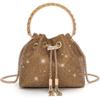 Sparkling Rhinestone Tassel Crossbody Handbag Women - Small Square Bucket Bag With Drawstring