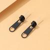 1 Pair Stud Earrings Zipper Shape Plated Jewelry Cartoon Candy Color Ear Studs for