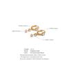 Eetit Temperament Stainless Steel Shiny Cubic Zirconia Drop Earrings Gold Platinum Plated Delicate Popular Jewelry Recommend