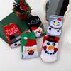 Rote Cartoon Weihnachtsmann Schneemann Socken Damen Herbst- und Wintersocken