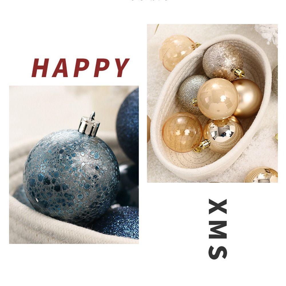 12pcs Plastic Electroplated Christmas Hanging Balls 6CM Merry Christmas Tree Decor  Party Favors
