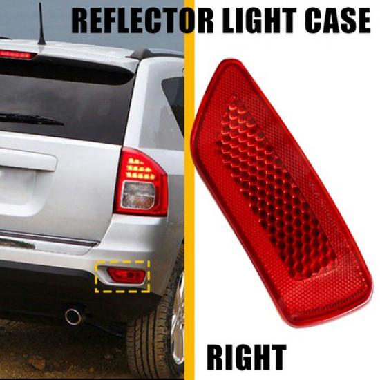 

Red Reflector Light Rear Right Bumper Fog Lamp Cover For 2011-2018 Dodge Journey