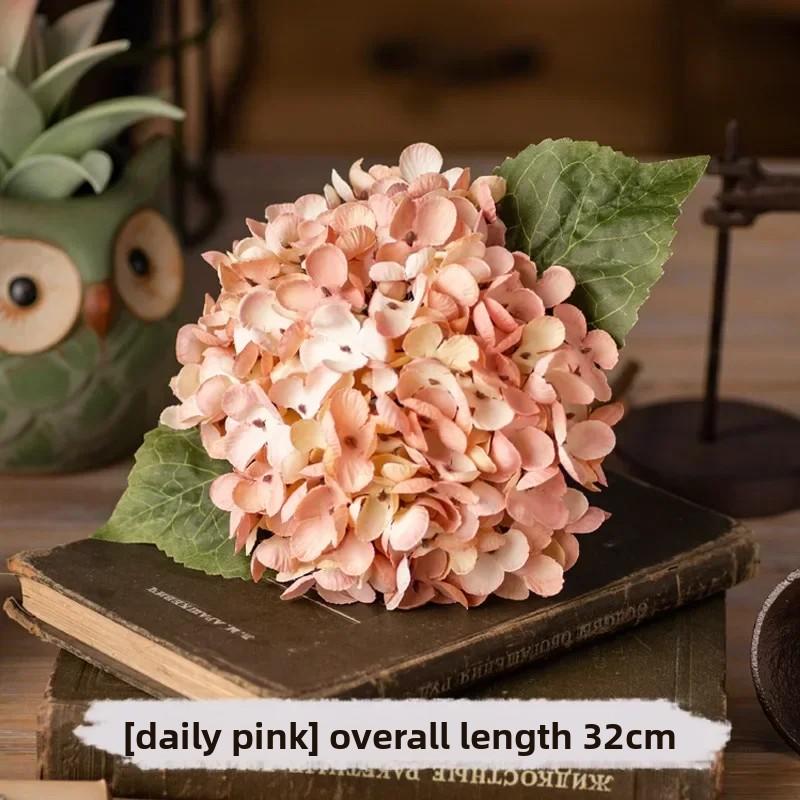 Artificial Hydrangea Silk Single Plastic Artificial Flower Shop Decoration Flower Arrangement Wedding Artificial Flower