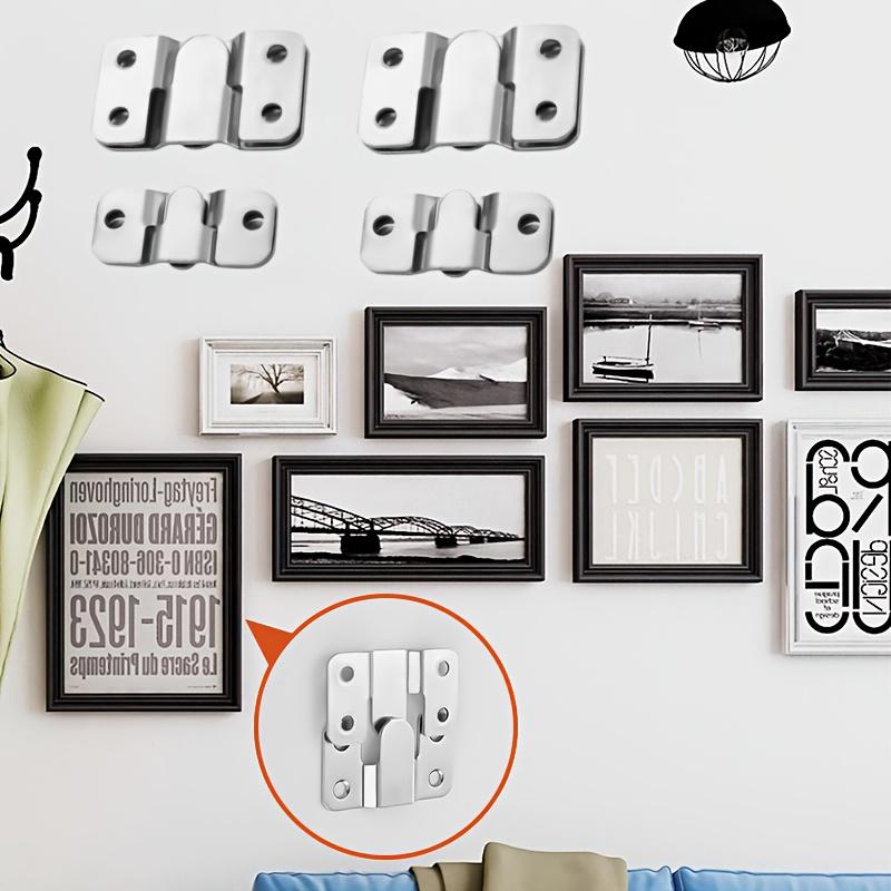 12Pcs Stainless Steel Z-Shaped Bracket Set Heavy-Duty Interlocking Frame Hooks Furniture Connectors Embedded Wall Shelf Accessories Modern Style