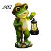 Outdoor-Solarleuchte Schwarze Katzenlaterne, Gartenpfahllampe, Wasserdichte Wichtel-Frosch-betriebene Lichterstatue, für Veranda, Garten, Rasen, Wegdekoration