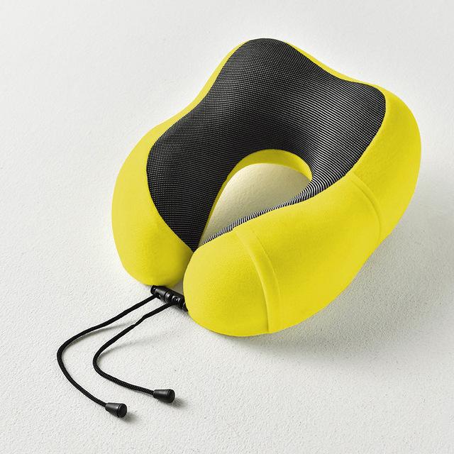 

U-образная подушка из хлопка с эффектом памяти, удобная подушка для отскока для защиты шеи во время домашнего путешествия по отелю 1 piece