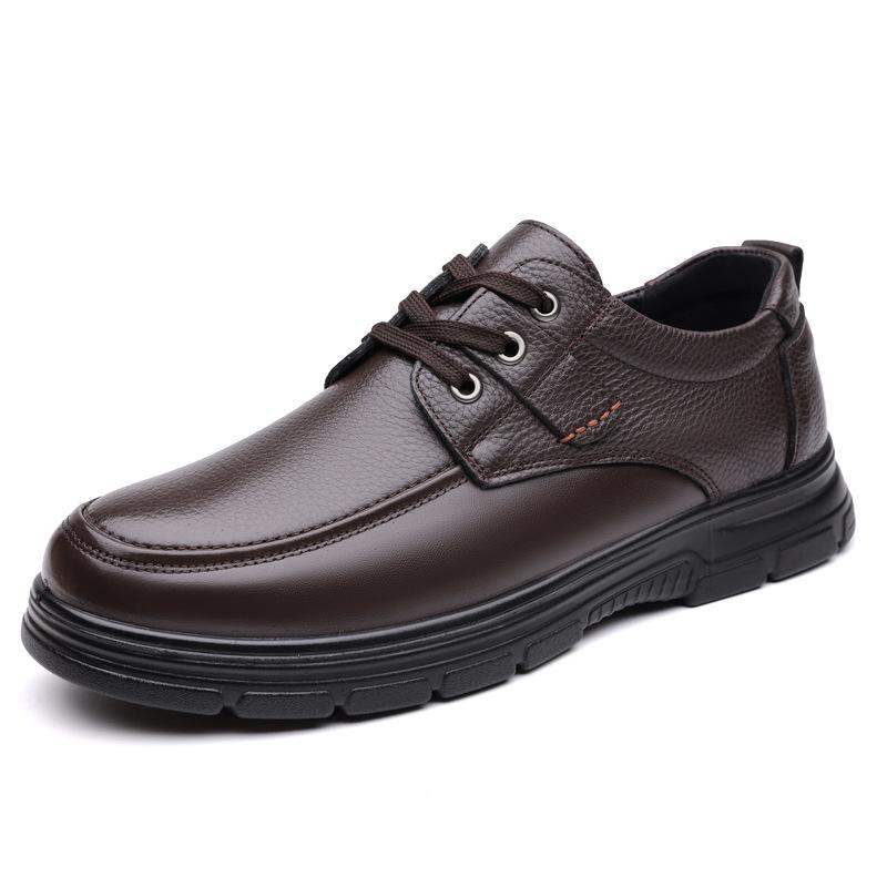 

Men s shoes new leather men s high-end business casual leather shoes men s tide first-layer cowhide medium and old dad shoes 44