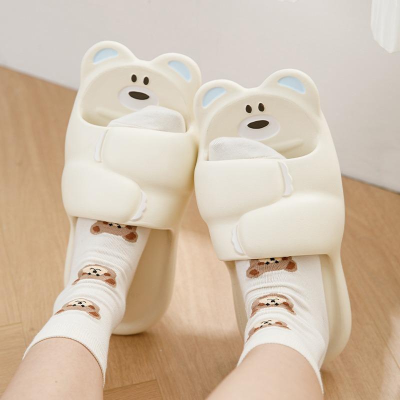 Ugly cute funny cool slippers women summer wear cartoon cute indoor home bathroom bath thick bottom non-slip slippers