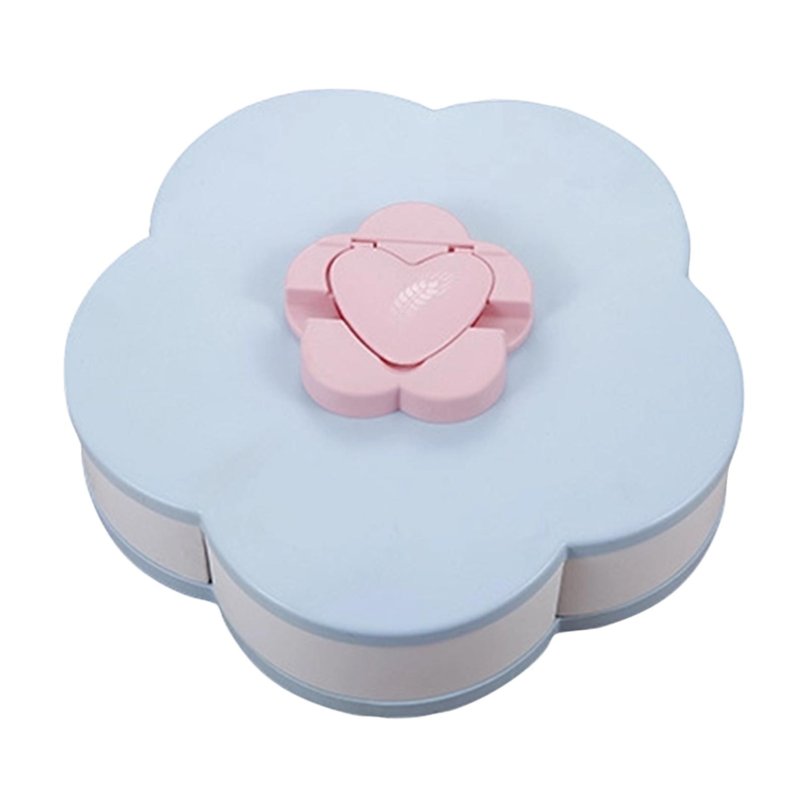 Divided Rotating Snack Tray, Convenient Snack Box For Lazy People Watching Movies, Portable Travel Snack Box With Rotating Lid.
