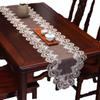 Lace table runner American luxury waterproof and oil-proof pu dining table shoe cabinet strip tablecloth table runner