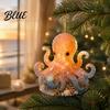 Elegant Tree Accessories Ocean Theme Christmas Ornaments 2D Flat Acrylic Hanging Decor with Sea Animal Xmas Party Favors Designs Holiday Decorations