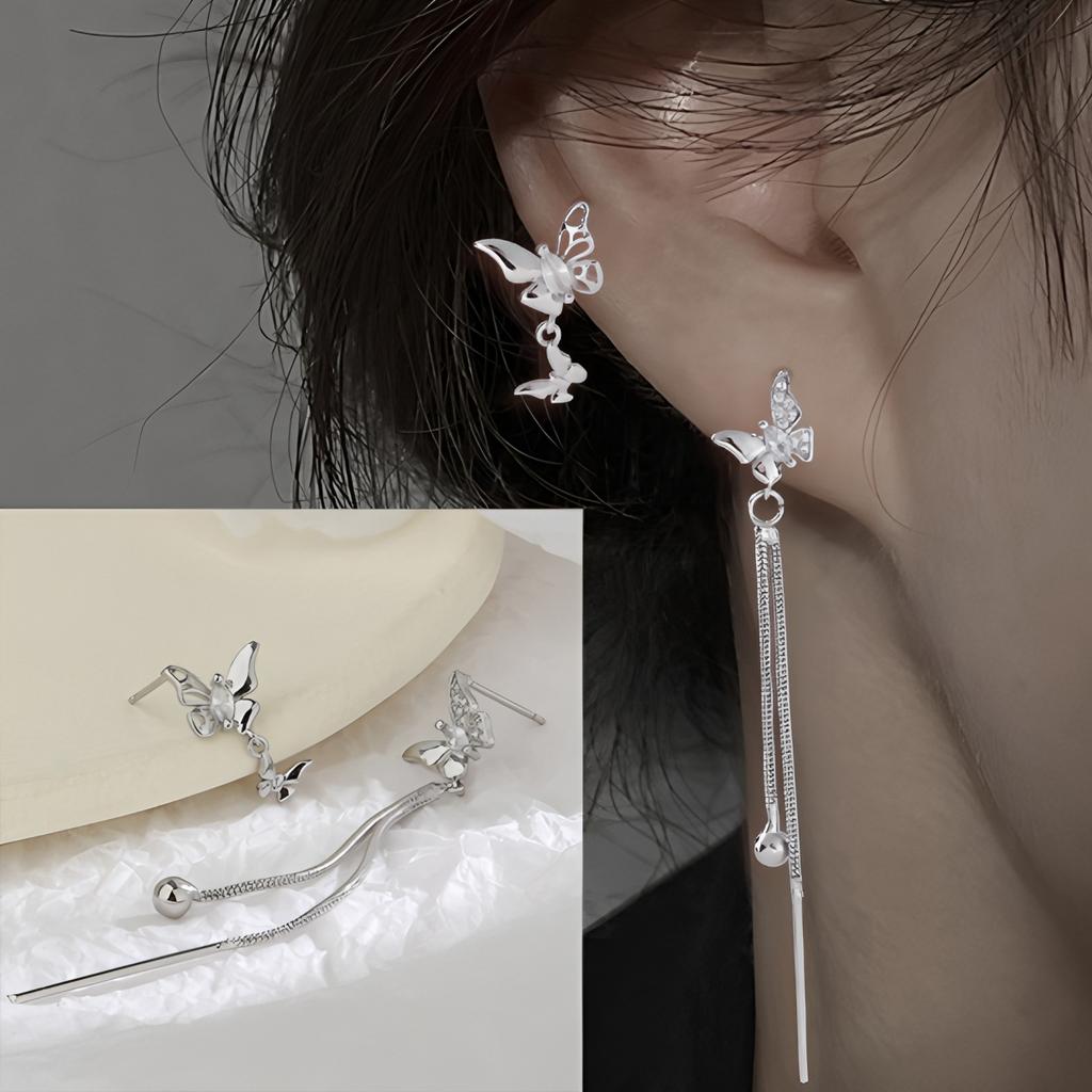 VENTFILLE 925 Sterling Silver Drop Earring For Women Zircon Crystal Hollow Out Cat Personality Jewelry Gift Dropshipping
