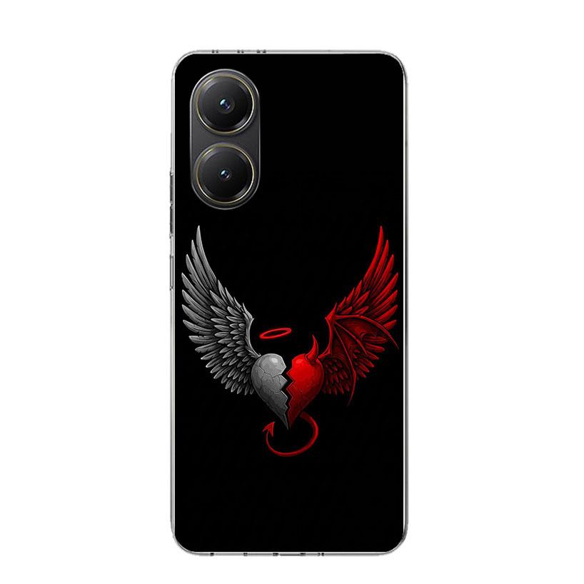 Angel Wings Devil Bad Phone Case For Xiaomi Poco X7 X6 X5 Pro F7 Ultra Redmi 15C 15 13 13C 12 12C 10 10A 10C 9 9A 9C 9T Cover Po