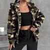 Damen S Doppelseitiger Plüsch Reißverschluss Kapuzen-Strickjacke Lässig Dicke Winter-Oberbekleidung